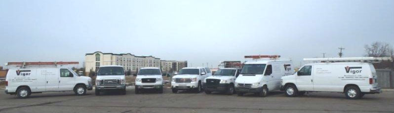 Meet the Vigor Heating and Plumbing team and view some of our fleet vehicles.